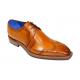 Emilio Franco "Marco" Gold Genuine Italian Calf Leather Lace-Up Dress Shoes.